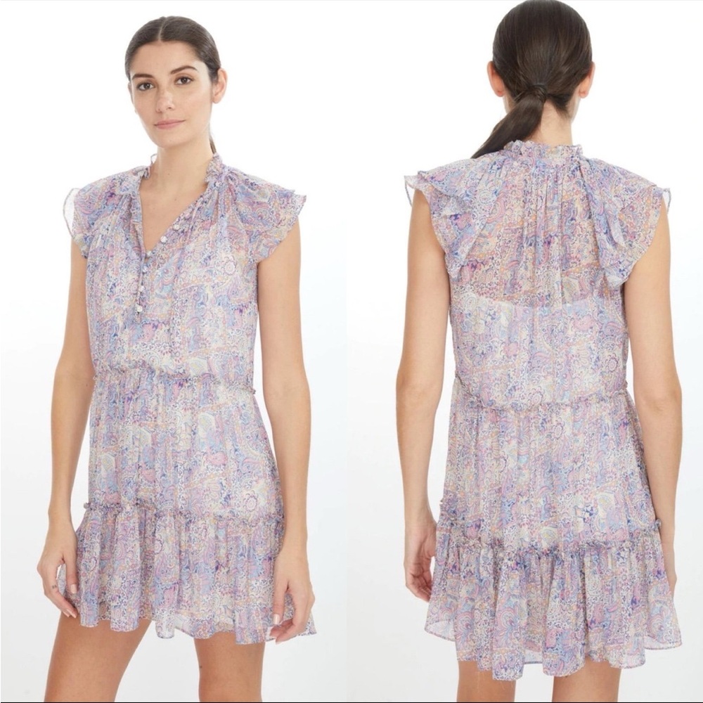 nwt $385 GENERATION LOVE - MIRABELLE MOSAIC DRESS - MOSAIC PAISLEY women xs mini